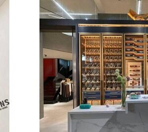 Cave à vin inox double porte vitrée